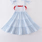 Blue Farm Embroidery Tiered Dress