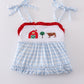 Blue Farm Embroidery Tiered Dress