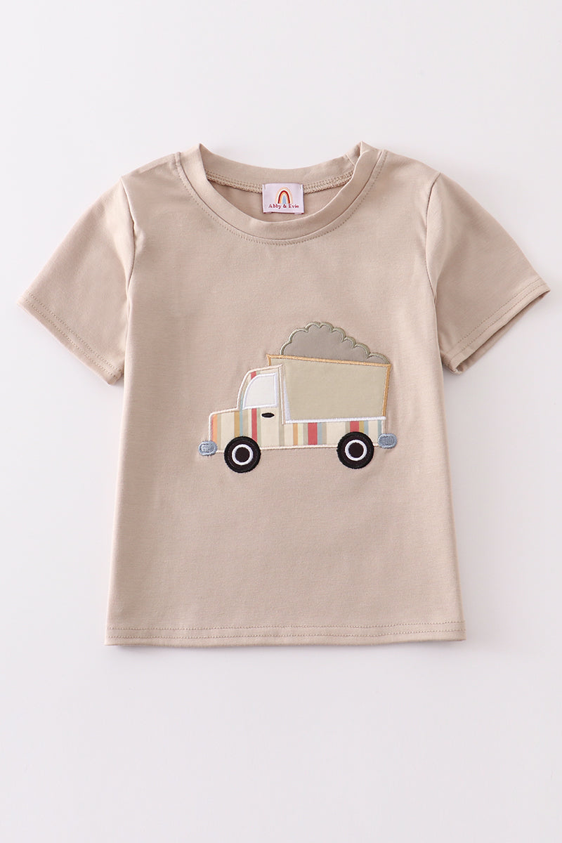Khaki Truck Applique Top