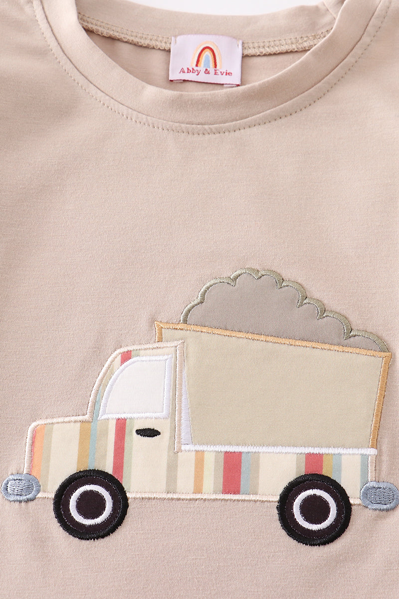 Khaki Truck Applique Top