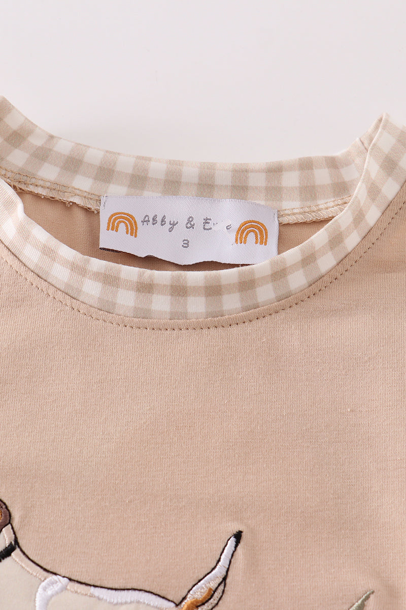 Daddy's Hunting Buddy Embroidery Boy Top