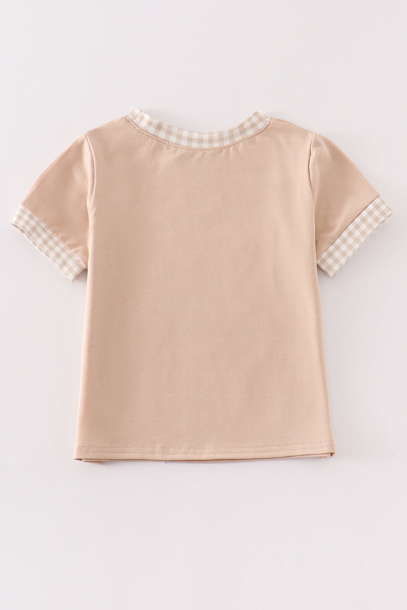 Daddy's Hunting Buddy Embroidery Boy Top