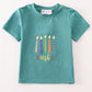 Green Happy Birthday Embroidery Boy Top