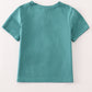 Green Happy Birthday Embroidery Boy Top