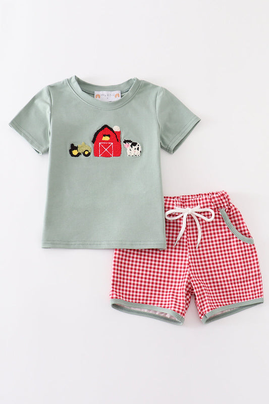Sage Farm French Knot Boy Set