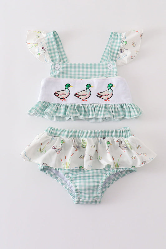Sage Duck 2Pc Girl Swimsuit