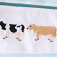 Blue Stripe Cow Embroidery Dress
