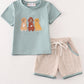 Puppy Embroidery Boy Set