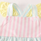 Multicolored Stripe Girl Set