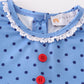 Blue Apple Dot Ruffle Dress
