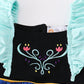 Navy Anna Embroidery Ruffle Girl Set
