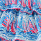 Blue Sailboat Serenade Print Mom&Me Dress