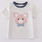 Pig Applique Boy Top