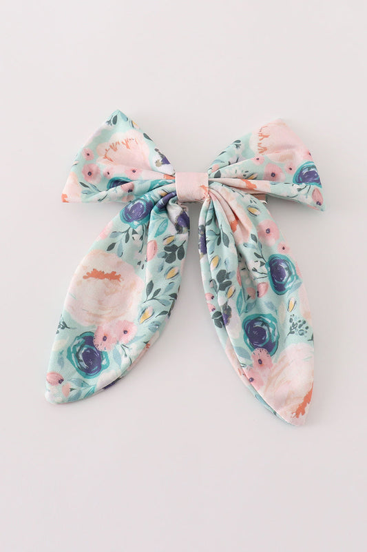 Green Garden Serenity Print Girl Sailor Bow