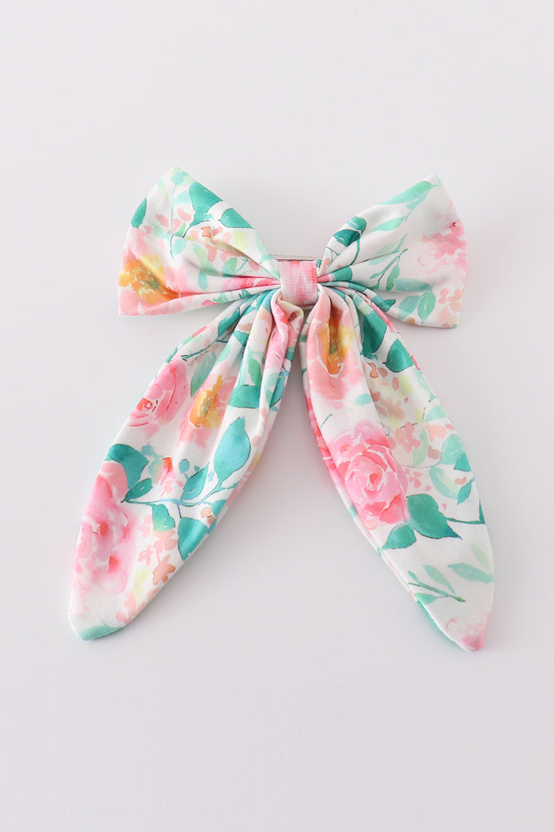 Pastel Petal Charm Print Girl Sailor Bow