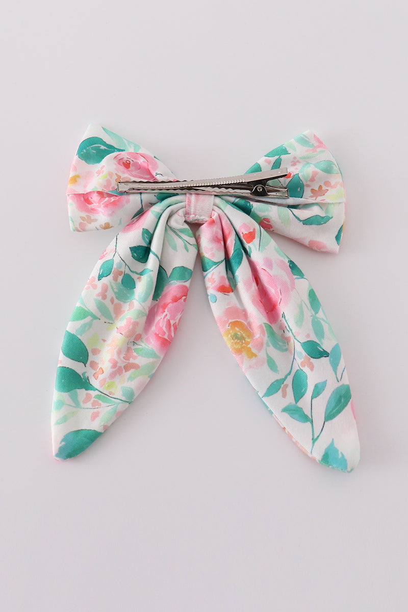 Pastel Petal Charm Print Girl Sailor Bow