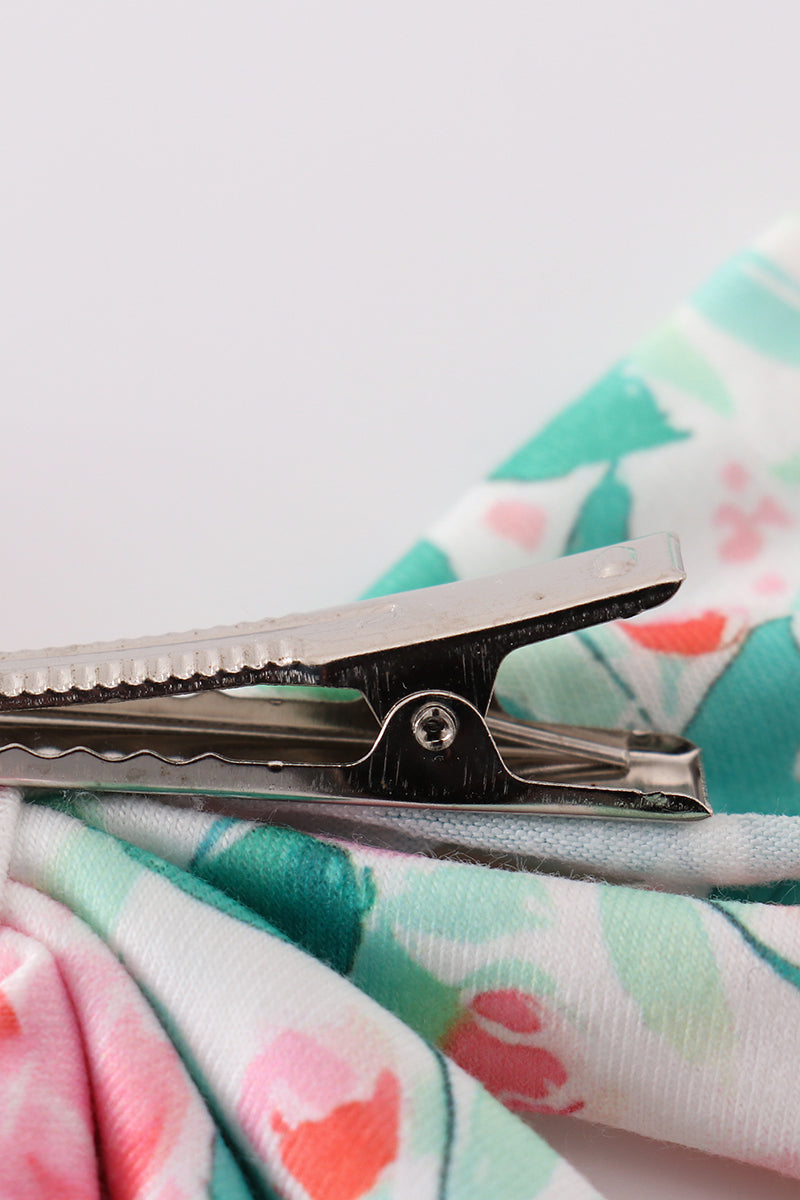 Pastel Petal Charm Print Girl Sailor Bow
