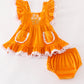 Honey Velvet Floral Embroidery Baby Set