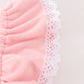Pink Velvet Pumpkin Embroidery Tiered Dress