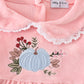 Pink Velvet Pumpkin Embroidery Dress