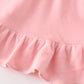Pink Velvet Pumpkin Embroidery Girl Set