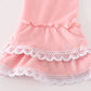 Pink Velvet Pumpkin Embroidery Girl Set