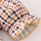 Halloween Ghost Embroidery Plaid Girl Romper