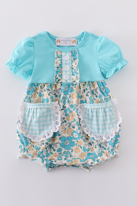 Blue Aqua Meadow Girl Bubble