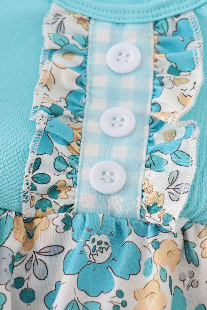 Blue Aqua Meadow Girl Bubble