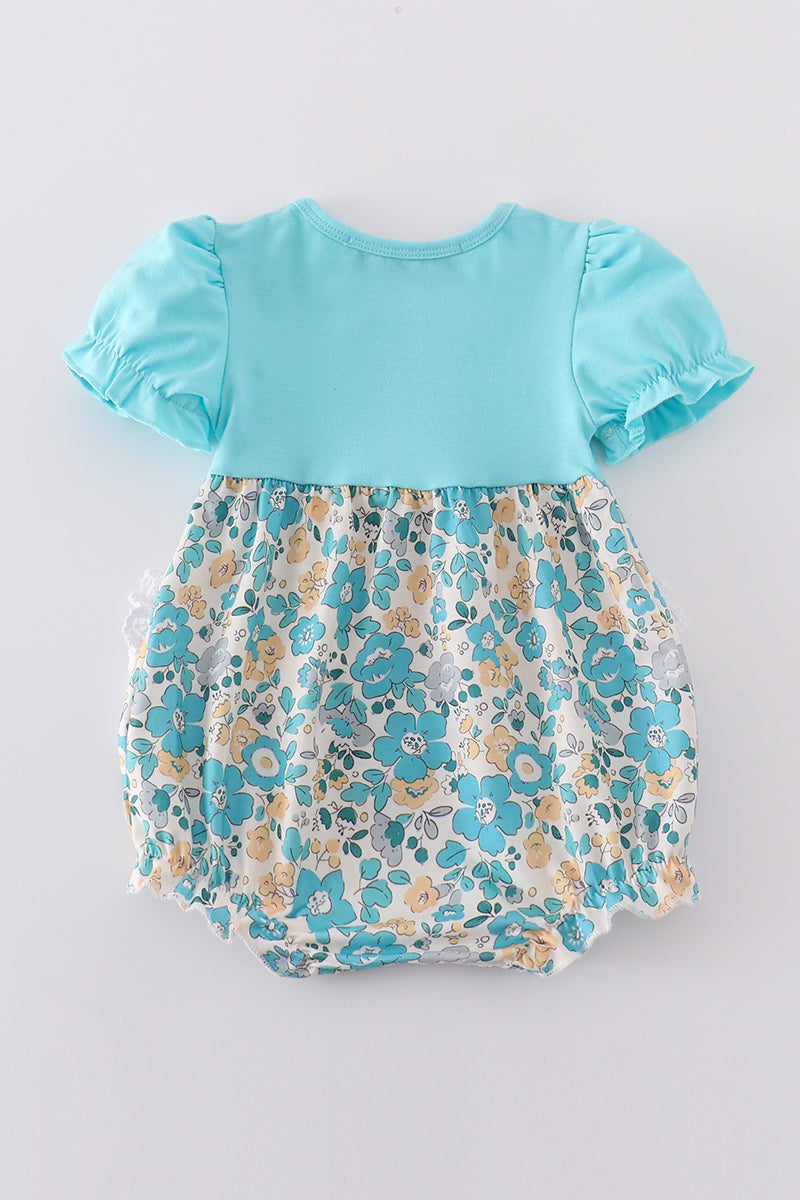 Blue Aqua Meadow Girl Bubble