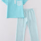 Blue Aqua Meadow Boy Set