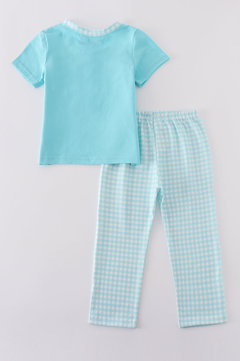 Blue Aqua Meadow Boy Set