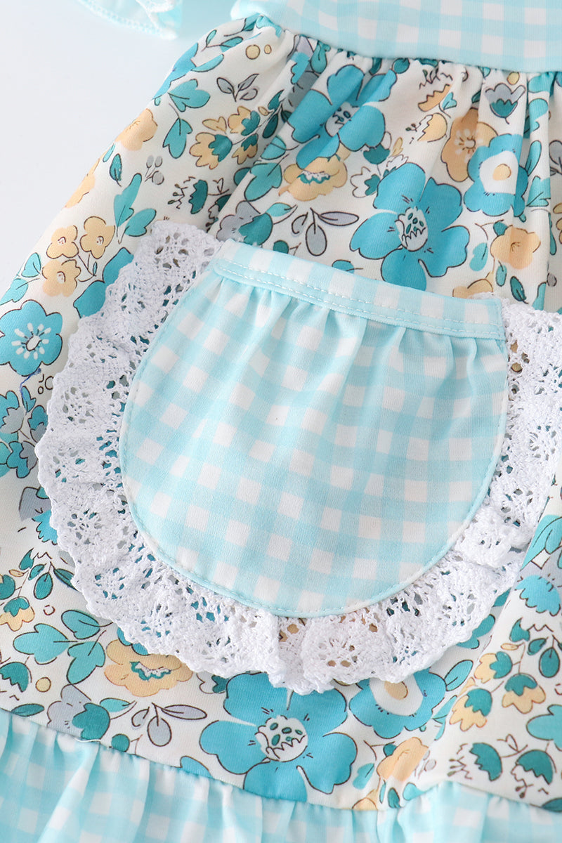 Blue Aqua Meadow Girl Set