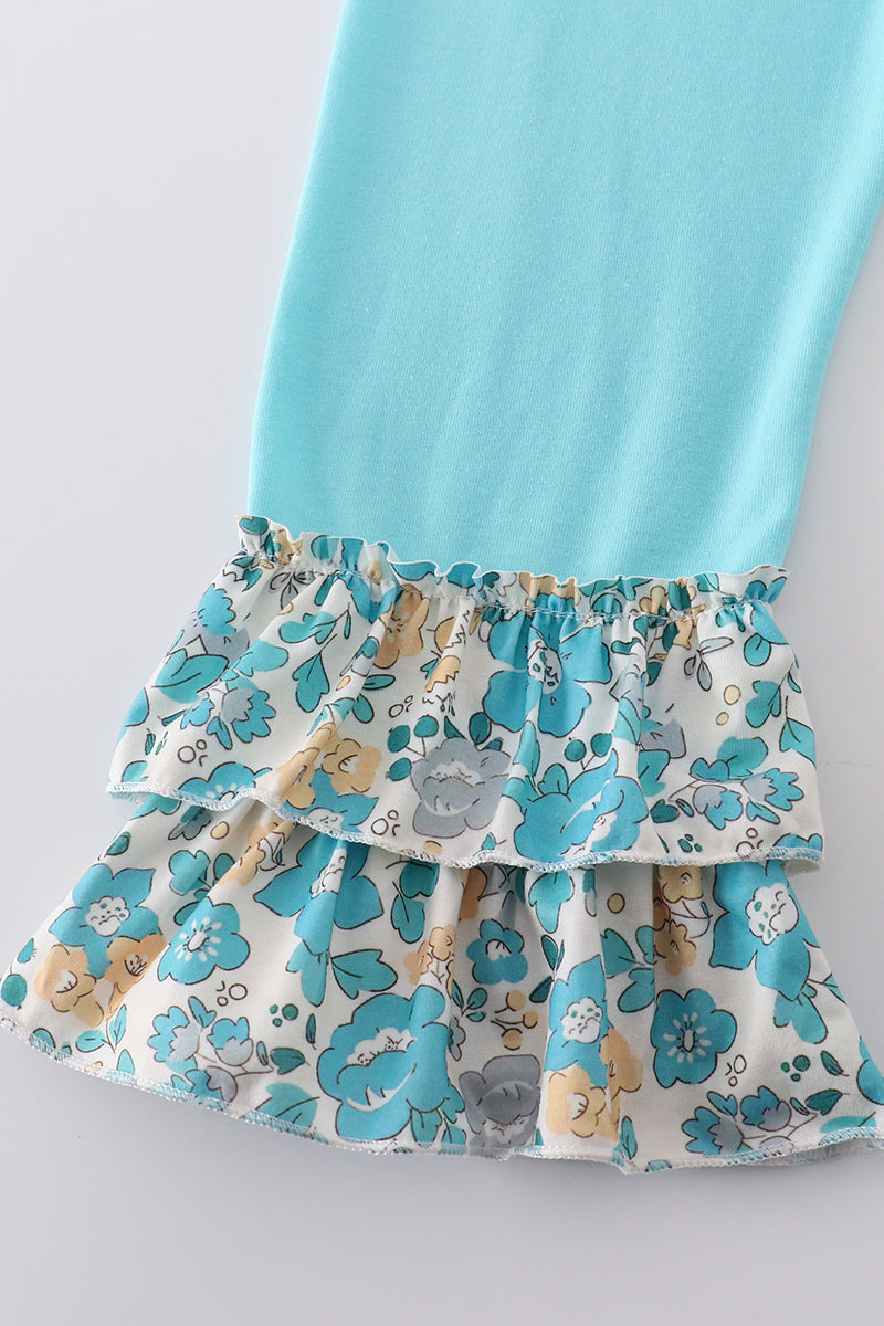 Blue Aqua Meadow Girl Set