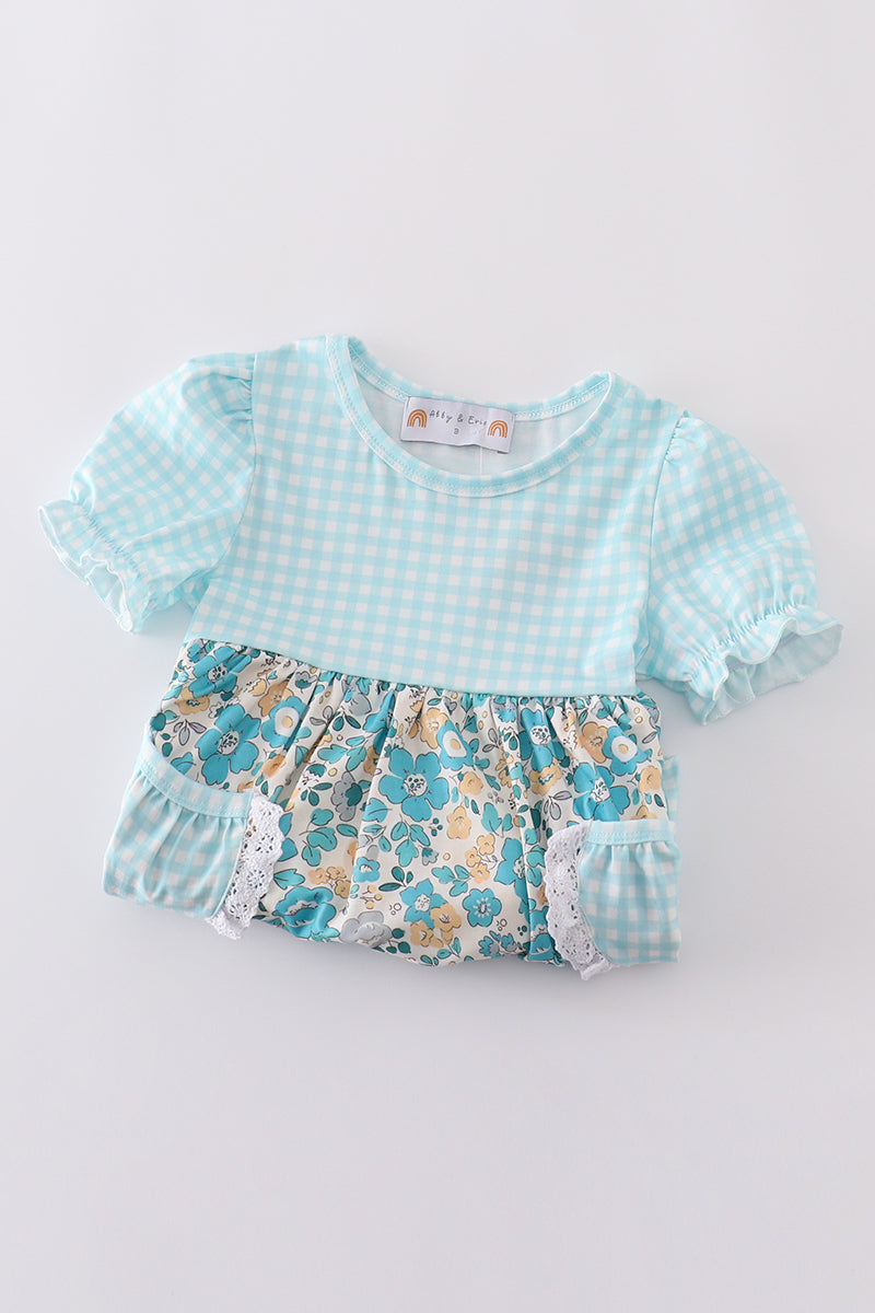 Blue Aqua Meadow Girl Set