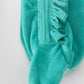 Turquoise Velvet Girl Romper