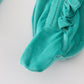 Turquoise Velvet Girl Romper