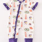 Purple Geaux Tiger Baby Girl Romper