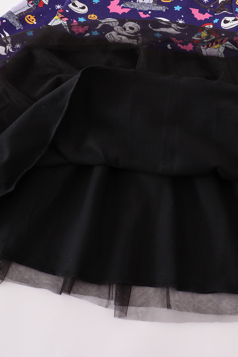 Black Halloween Ghost Tutu Dress