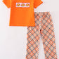 Orange Turkey Embroidery Boy Set