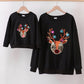 Black Reindeer Sequin Mom & Me Fleece Sweatshirt