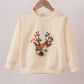 Beige Reindeer Sequin Mom&Me Sweatshirt