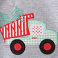 Green Tree Tractor Applique Stripe Romper