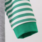 Green Tree Tractor Applique Stripe Romper