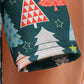 Green Tree Print Ruffle Pants Set