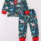 Green Dinosaur Print Pants Set