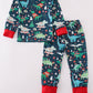 Green Dinosaur Print Pants Set