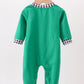 Green Santa Claus Applique Romper