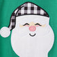Green Santa Claus Applique Pants Set