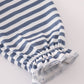Navy Stripe Deer Embroidery Bloomer Set